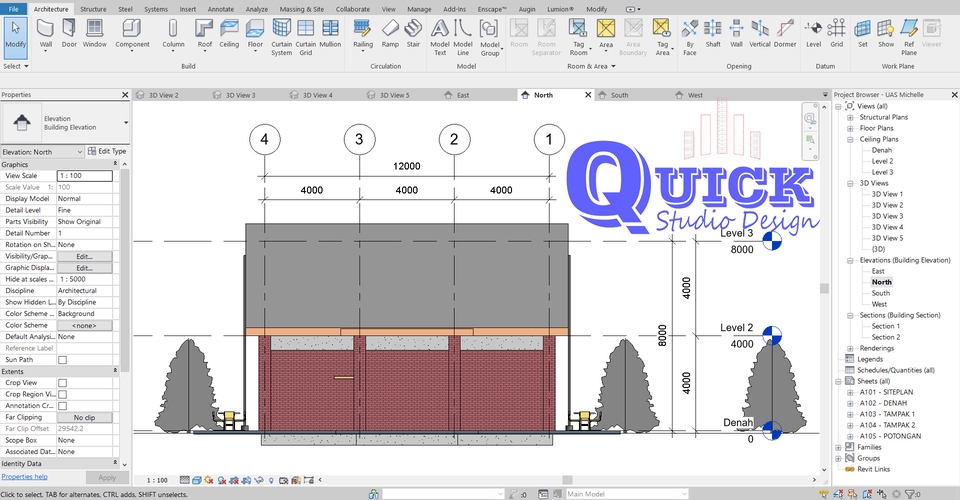 CAD Drawing - Modeling Revit Ars, Str & MEP (Recommended) - 3