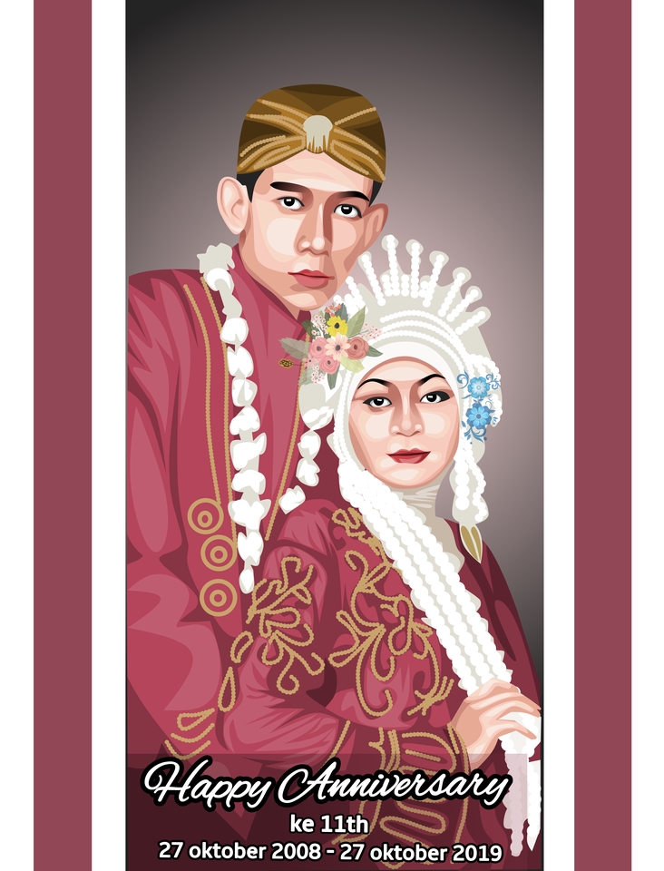 Gambar Potret - DESAIN VECTOR, 1 HARI JADI - 8