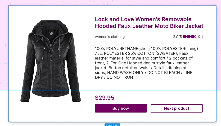 Jasa pembuatan website toko online: jaket kulit wanita, desain website e-commerce