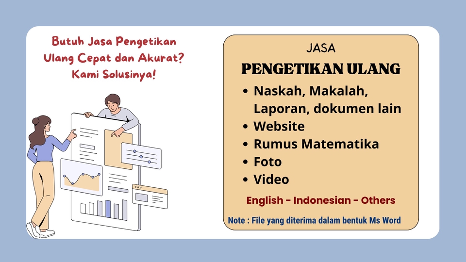 Pengetikan Umum - JASA PENGETIKAN ULANG CEPAT DAN AKURAT - 1