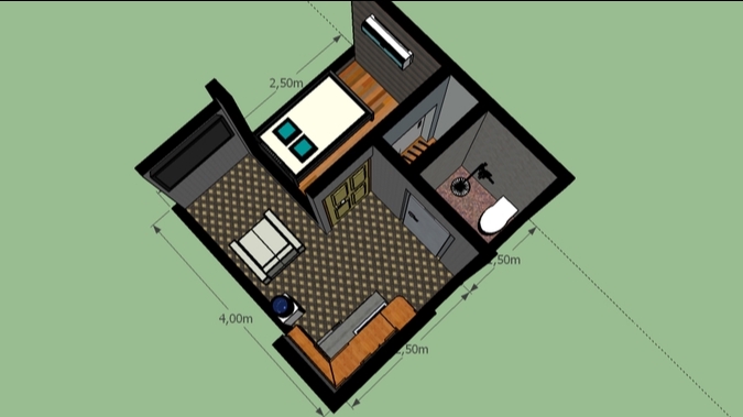 CAD Drawing - Desain Denah Rumah 1 Hari Jadi - 4