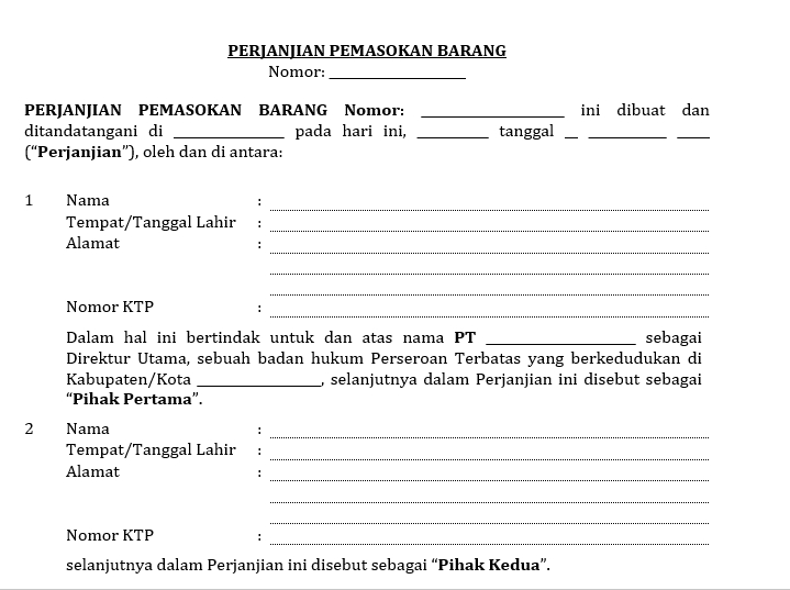 Hukum - Pembuatan Perjanjian/Kontrak - 3
