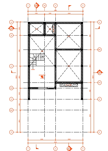 Jasa drafter autocad freelance untuk desain interior rumah minimalis.