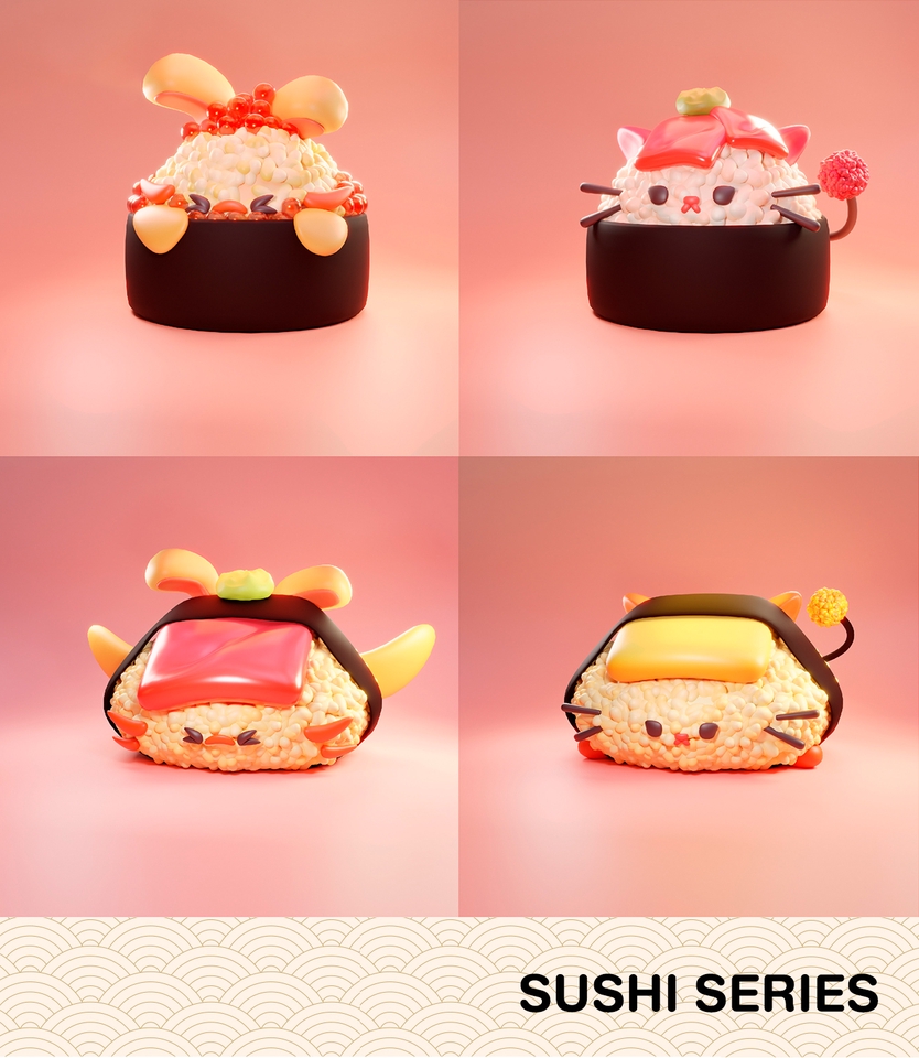 รับปั้นโมเดล 3d สินค้า 3d model packshot สไตล์น่ารัก