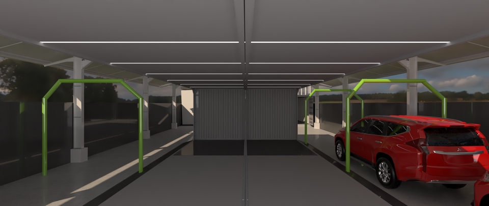 3D & Perspektif - Desain container,booth container,booth franchise, rangka container custom. - 6