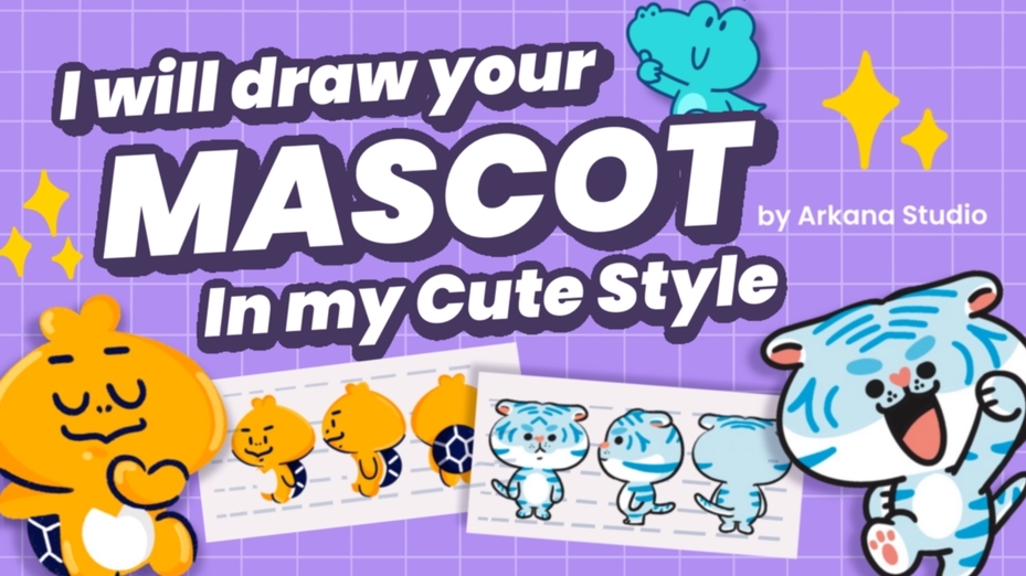 Desain Karakter - Jasa Ilustrasi/Desain Maskot Untuk Usaha/Bisnis/UMKM - Premium Cepat Murah - 1
