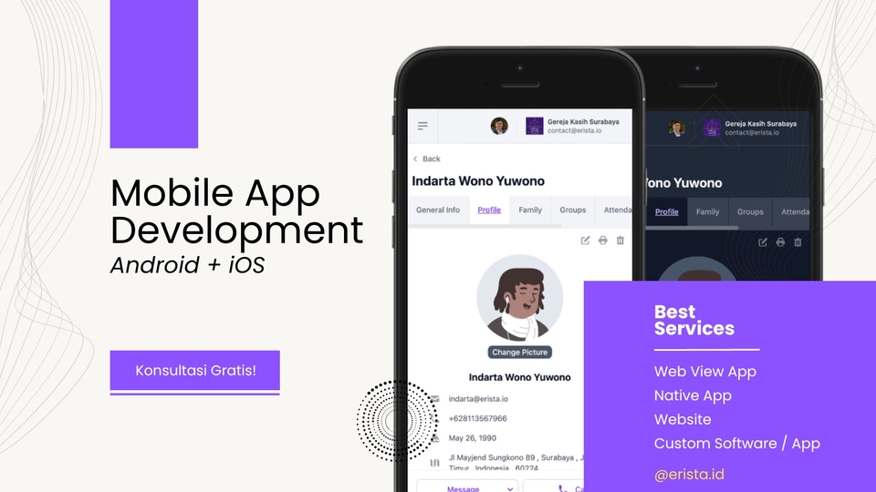 Mobile App atau Aplikasi Ponsel, iOS dan Android, professional design