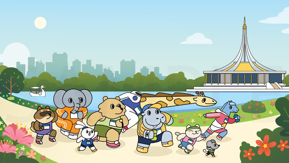ภาพประกอบเวกเตอร์ - วาดภาพประกอบสไตล์ต่างประเทศตามคอนเท้น ด้วย vector - 6