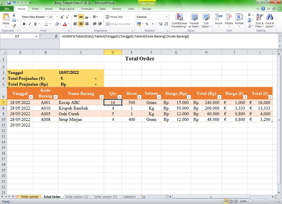 Entri Data - Jasa Excel, Spreadsheet, Dashboard, Google Sheets, Otomatisasi, Macro/Apps Script, dan Google Form - 19