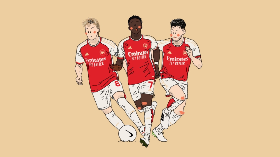 Jasa Ilustrasi Gambar Tiga Orang Pemain Sepak Bola Ilustrasi Kartun