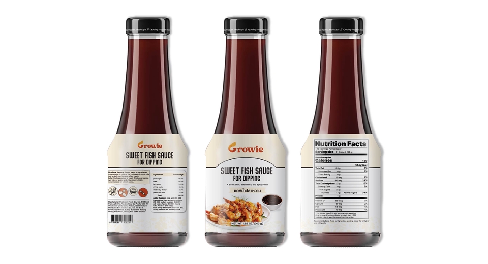 ออกแบบฉลากขวดซอส ออกแบบฉลากขวดน้ำ ออกแบบ packaging ออกแบบบรรจุภัณฑ์