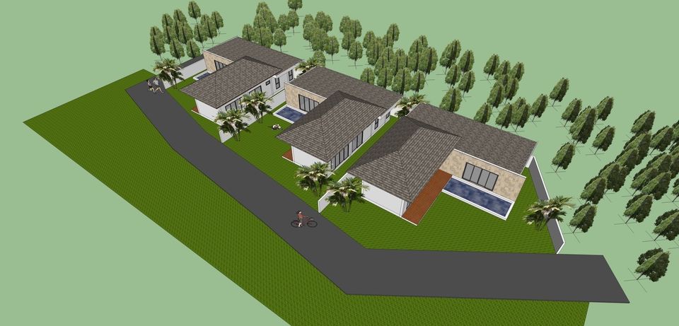 3D Perspective - ขึ้นโมเดลอาคาร 3 มิติ ด้วยโปรแกรม Sketchup - 12