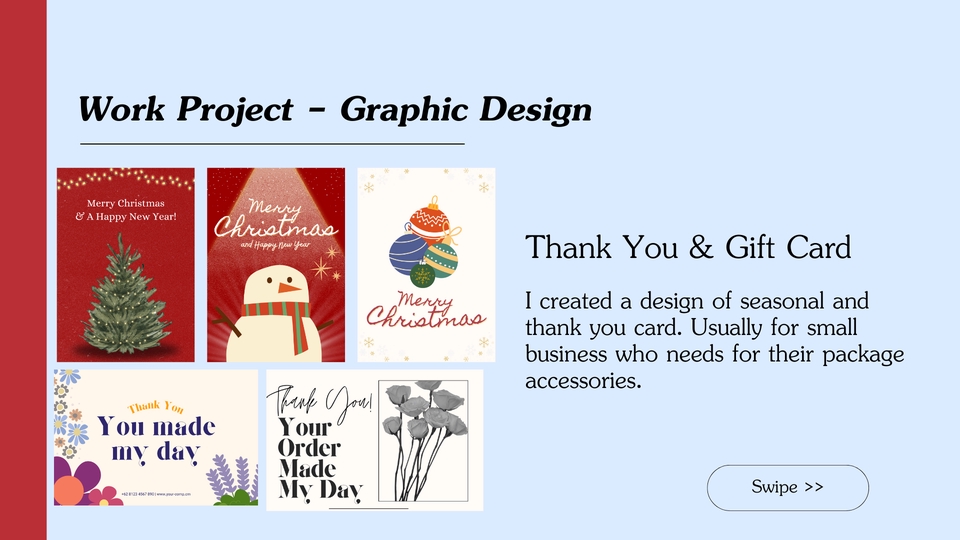 Desain kartu ucapan terima kasih dan kartu hadiah untuk bisnis kecil