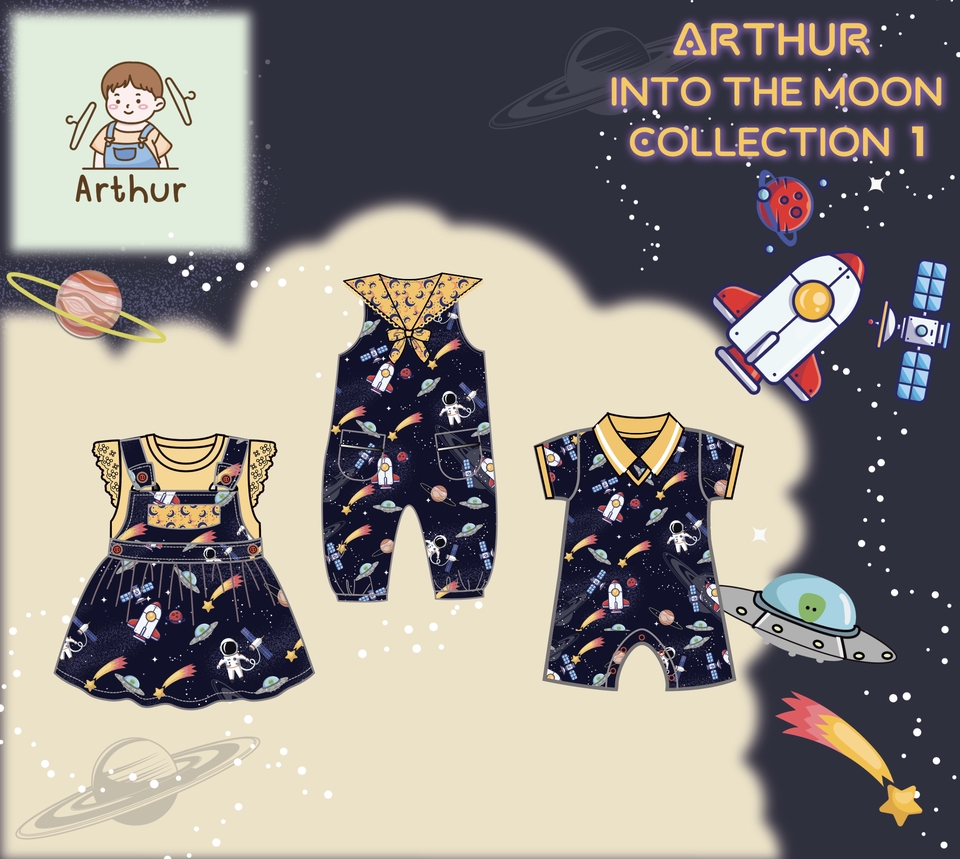 วาด/ออกแบบแพทเทิร์นเสื้อผ้า - ชุดเด็ก ชุดคู่ แม่ลูก ชุด set พ่อ แม่ลูก - 27