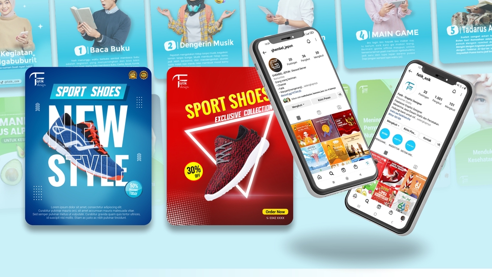 Jasa desain banner instagram, desain feed instagram, desain banner promosi instagram, banner promosi instagram, desain gambar promosi instagram, banner iklan instagram, jasa pembuatan banner instagram, jasa buat banner instagram