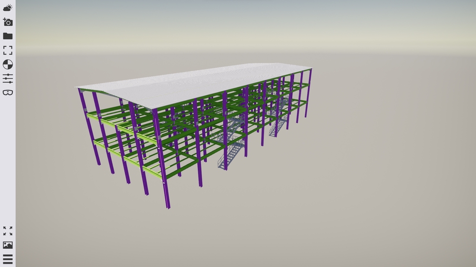 3D & Perspektif - Jasa pemodelan desain 3d bangunan baja/beton menggunakan software Tekla Structures - 2
