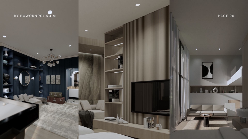 ออกแบบตกแต่งภายในและภายนอก - รับออกแบบ บ้าน ห้องคอนโด คาเฟ่ และอื่นๆ ตกแต่งภายในและภายนอก - 28