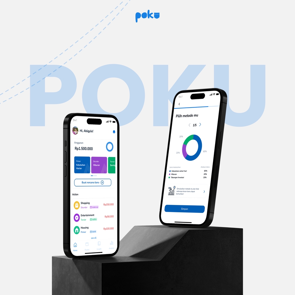 Desain UI UX aplikasi mobile untuk platform freelancer dengan tampilan modern dan fitur lengkap.