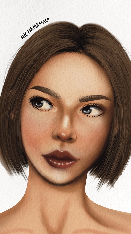 วาดภาพเหมือน Portrait - ภาพเหมือน (Digital Painting) /Semirealistic - 8