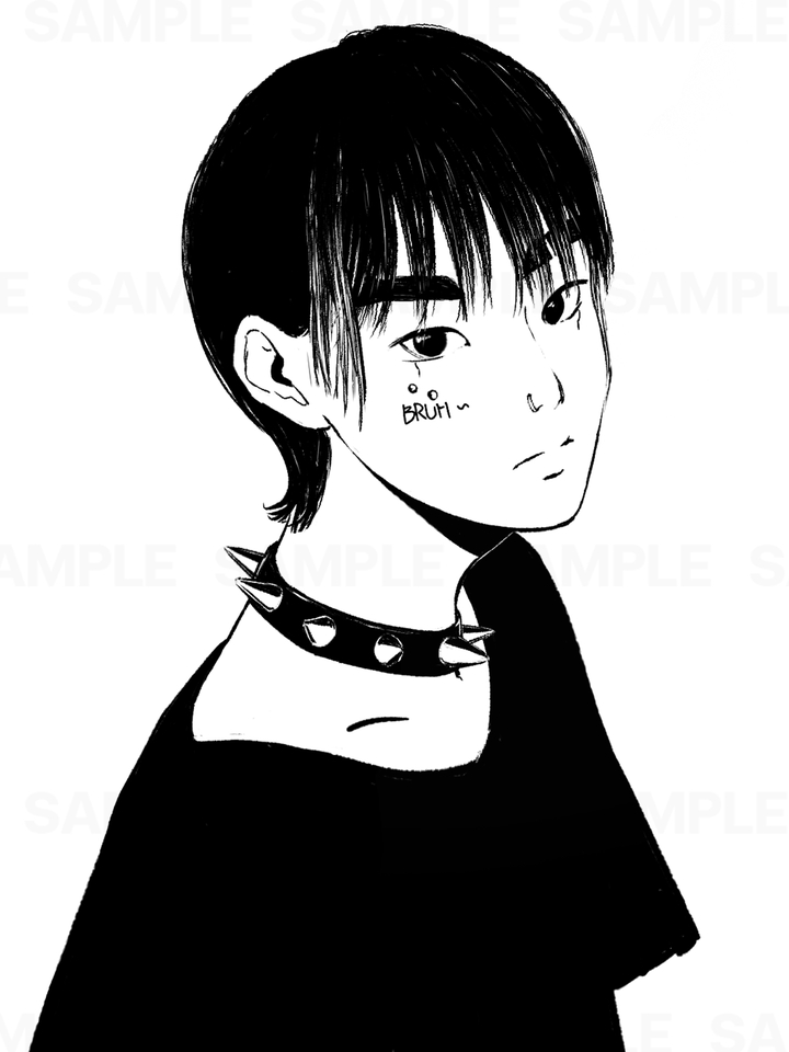 วาดแฟนอาร์ต - รับวาดแฟนอาร์ตสไตล์ญี่ปุ่นในรูปแบบขาวดำ - 6