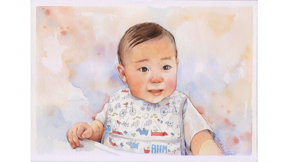 วาดภาพเหมือน Portrait - รับวาดภาพเหมือนสีน้ำ Portrait คน สัตว์ ดอกไม้ วิว - 9