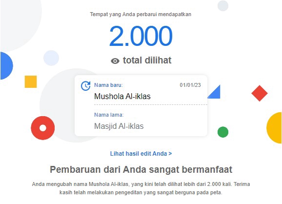 Jasa review google bisnis dengan 2000 total dilihat untuk meningkatkan rating bisnis Anda di Google Maps