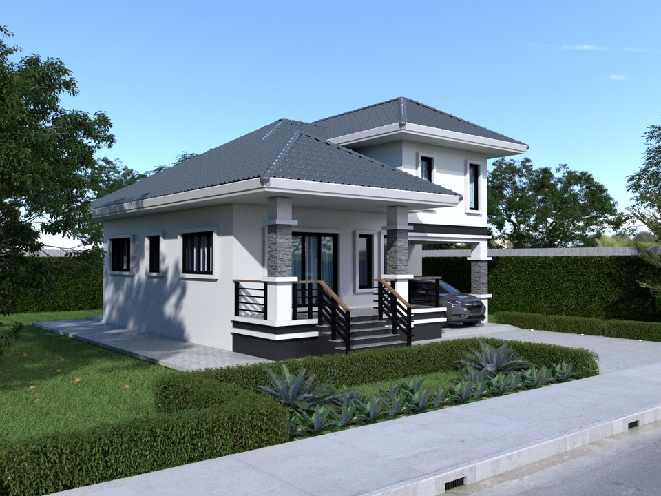 ออกแบบตกแต่งภายในและภายนอก - ออกแบบ-เขียนแบบก่อสร้างพร้อมขออนุญาต บ้านพักอาศัย - 6
