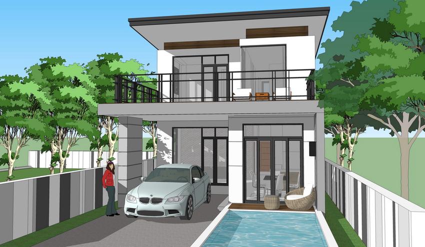 รับออกแบบบ้านชั้นเดียว พร้อมสระว่ายน้ำ ออกแบบตกแต่งภายในบ้าน ออกแบบเฟอร์นิเจอร์