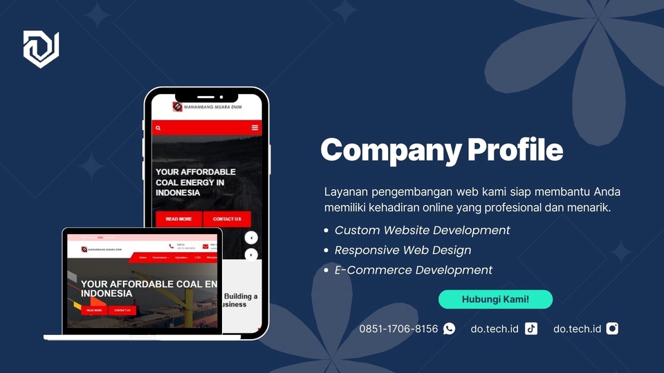 Jasa pembuatan website profesional dan menarik untuk perusahaan dengan desain web yang responsive.