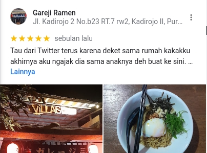Memberi Review - Review Google Maps Bintang 5 - 2