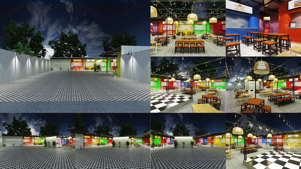 3D & Perspektif - JASA DESAIN INTERIOR CAFE DAN FOODCOURT - 13