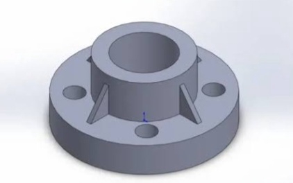 Model 3D desain kaki meja bulat dengan detail 3d.