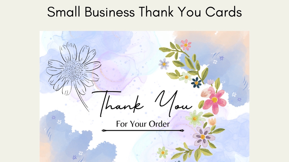 Digital Printing - Small Business desain Thank You Card, Birthday Card, dan Hang Tag - 1