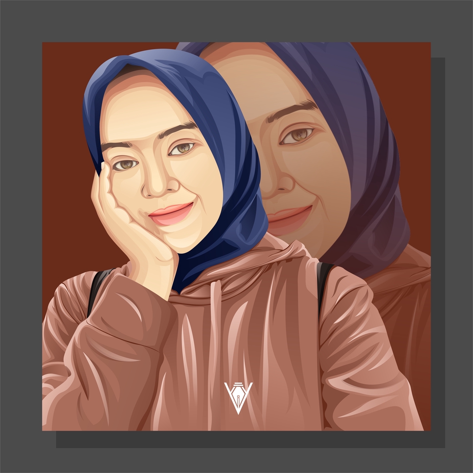 Gambar dan Ilustrasi - Desain Ilustrasi Karikatur/Kartun Vector And Line Art Face - 9