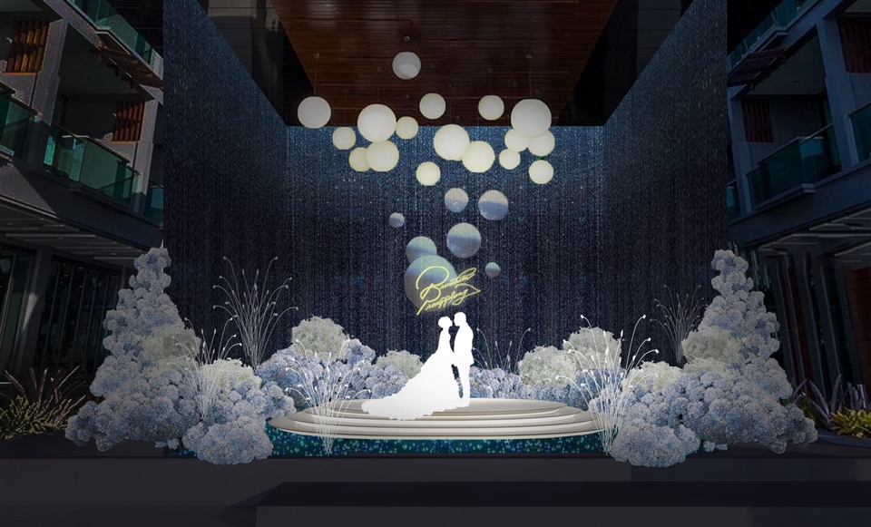 3D Perspective - wedding design - 3