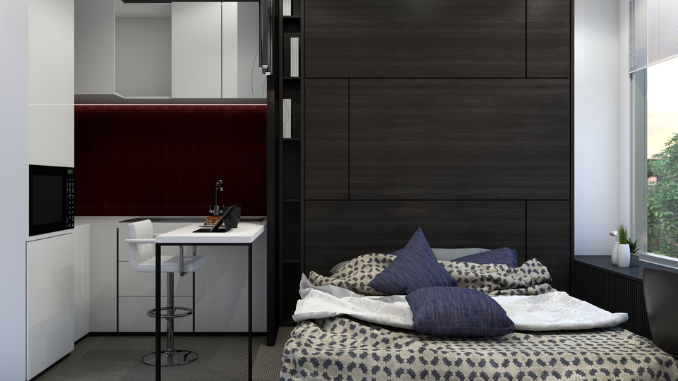 3D & Perspektif - 3D DESAIN MODELING DAN RENDERING INTERIOR APARTEMEN MURAH! - 4