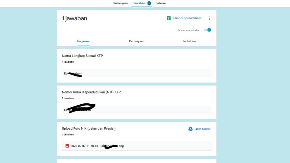 Entri Data - Layanan Cepat Jasa Pembuatan Google Form - 4