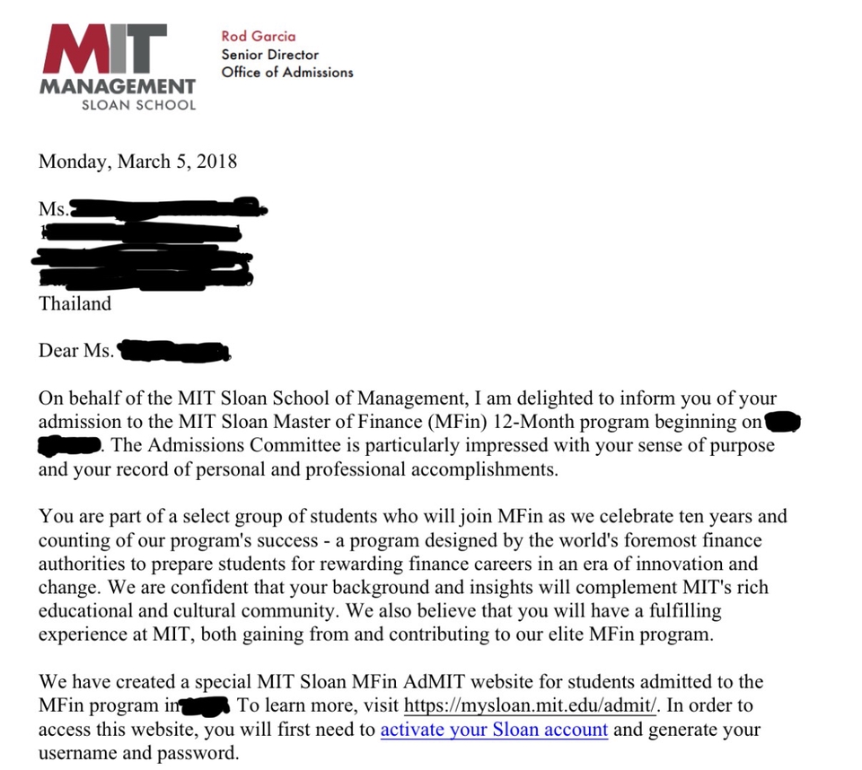 รับเขียน sop สำหรับทุนการศึกษาจาก MIT Sloan School of Management