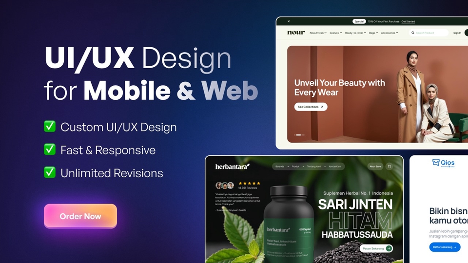 UI & UX Design - Desain UI/UX Professional Modern Website untuk bisnis dan brand kamu - 1