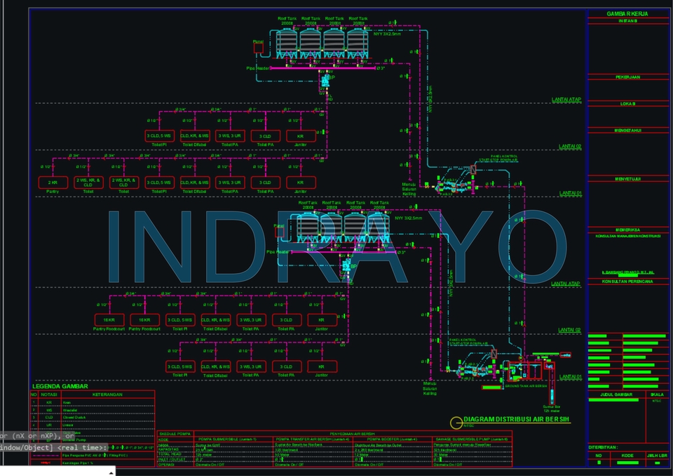 CAD Drawing - Jasa Gambar CAD Perhitungan MEP Mekanikal Elektrikal Plumbing & Modelling BIM 3D Revit - 5