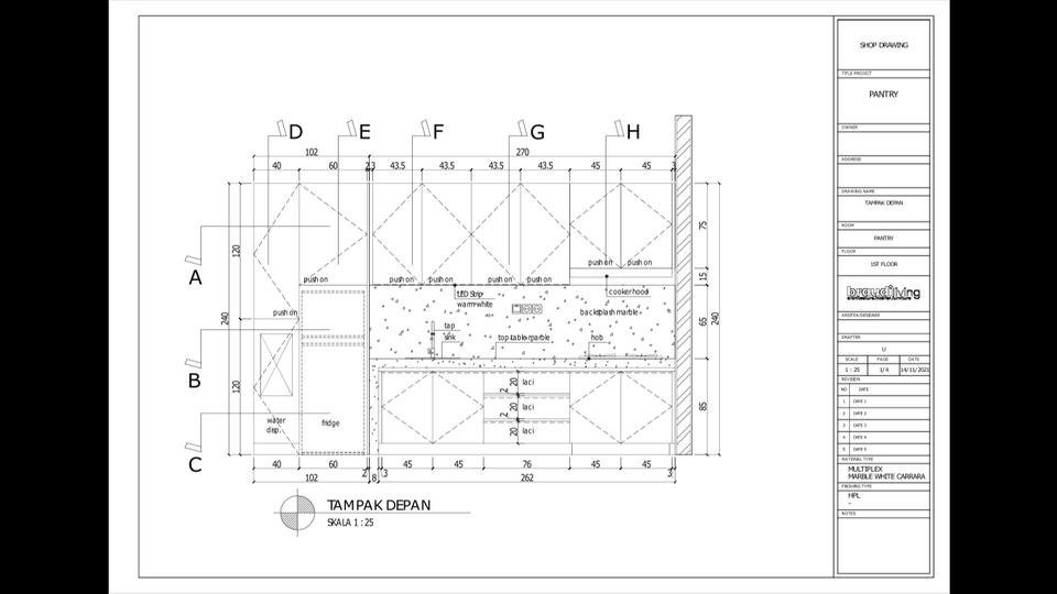 Jasa Gambar AutoCAD & Drafter Arsitektur Interior - Jasa Gambar Kerja Interior dan Furniture