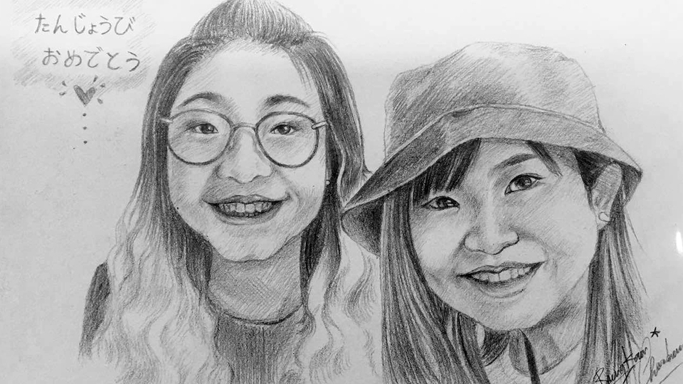 วาดภาพเหมือน Portrait - รับวาดภาพเหมือน งานวาดเส้นดินสอ(Drawing) งานสีไม้ งานสีน้ำ งานผสมผสาน(mixed media art) - 1