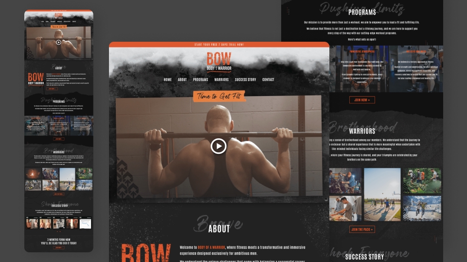 ออกแบบเว็บไซต์ ออกแบบ ui ux สำหรับเว็บไซต์ฟิตเนส รับออกแบบ ui & ux design