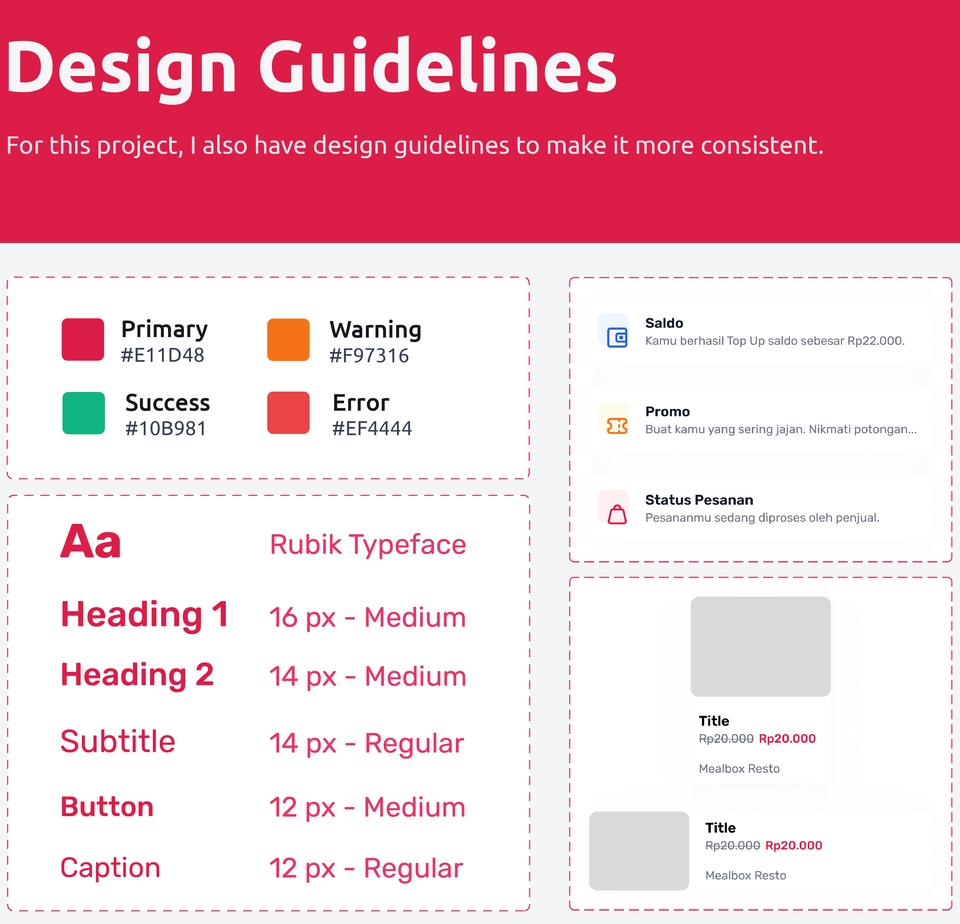 Design system dengan components lengkap