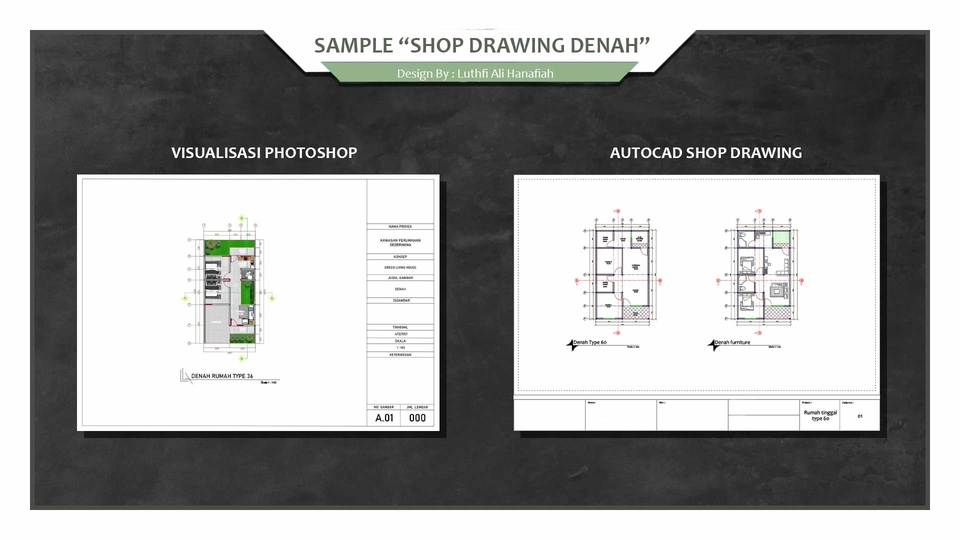 CAD Drawing - Jasa Desain Bangunan Arsitektur 2D & 3D (IMB, Exterior, Interior, Furniture) - 2