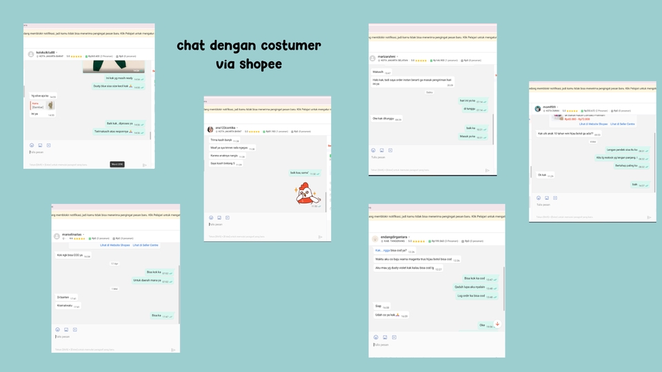 Jasa Admin Shopee: Contoh Chat Pelanggan Layanan Customer Service Online