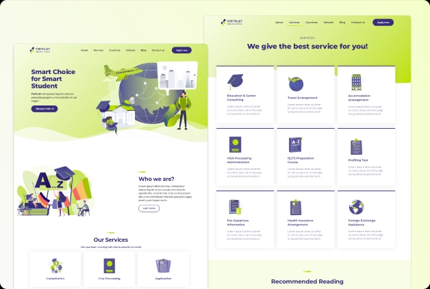 Desain UI UX website dan aplikasi mobile modern untuk pelajar pintar, jasa desain UI UX freelancer profesional, harga terjangkau.