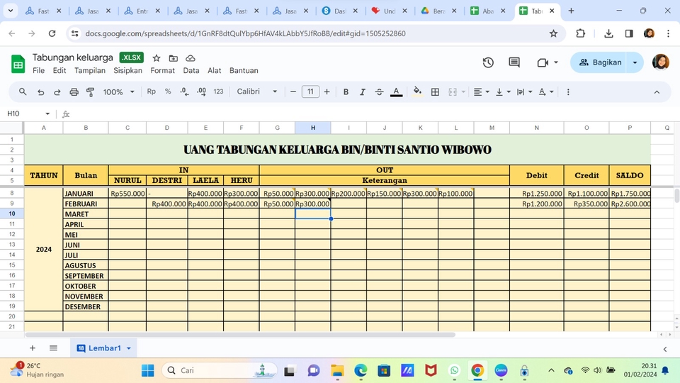 Entri Data - Jasa Entry Data (Ms. Excel, Spreadsheet, Google Sheet) - 5