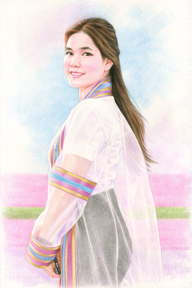 วาดภาพเหมือน Portrait - รับวาดภาพเหมือน งานสีไม้-งานดินสอ ขาว-ดำ - 6