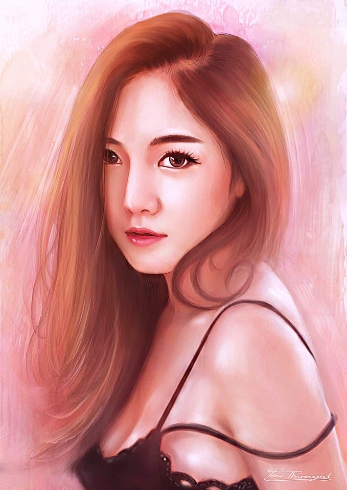 วาดภาพเหมือน Portrait - ภาพวาดคนเหมือน Portrait  แนวหวานละมุน - 31